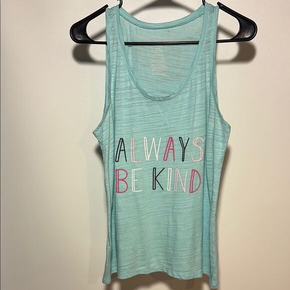 Secret Treasures Light Blue 'Always Be Kind' Pajama Tank - Picture 1 of 7